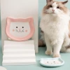 Korean-style ins milk dudu ceramic bowl, dog bowl, rice plate, main food can, short-legged pet bowl, pet supplies Specification image